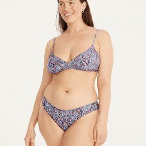 NWT J. Crew High-waisted Bikini Bottom in Liberty Tropical Prince Paisley XXS